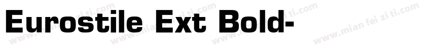 Eurostile Ext Bold字体转换